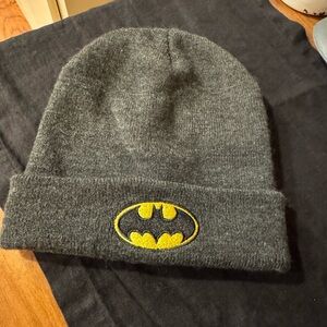 Gray Beanie with Batman Logo